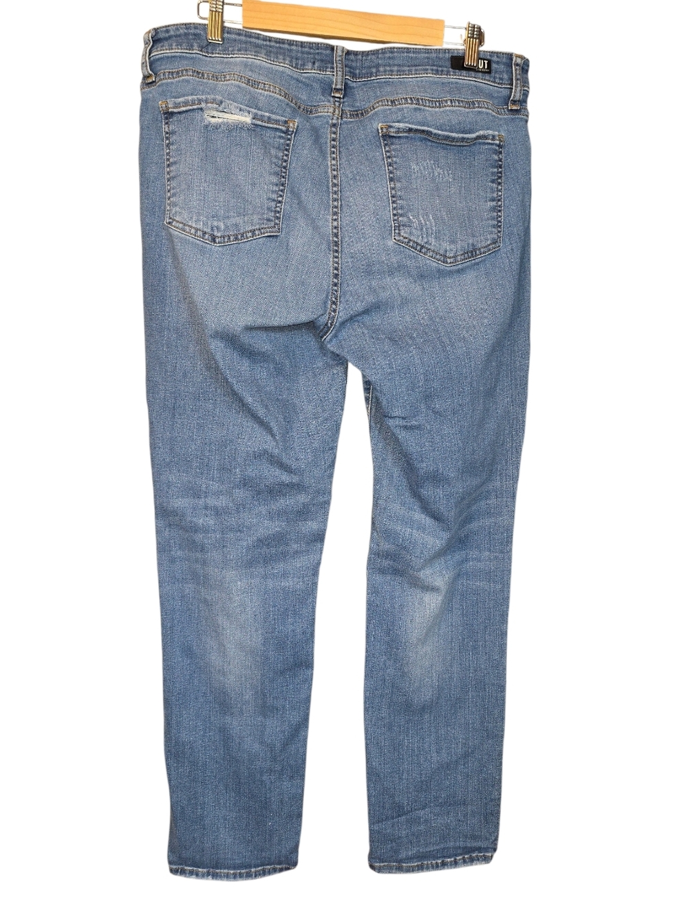 Kut From The Kloth Catherine Boyfriend Jeans Distressed Stretch Denim Size 16 - Picture 5 of 11